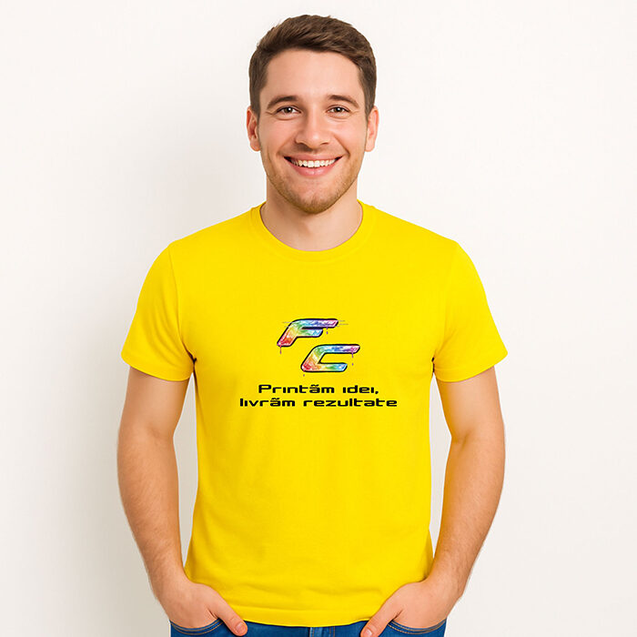 Tricou personalizat galben