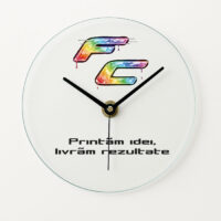 Ceas de Perete din Sticlă Personalizat