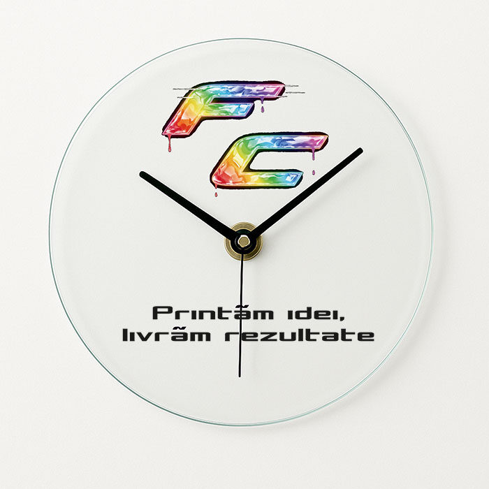 Ceas de Perete din Sticlă Personalizat
