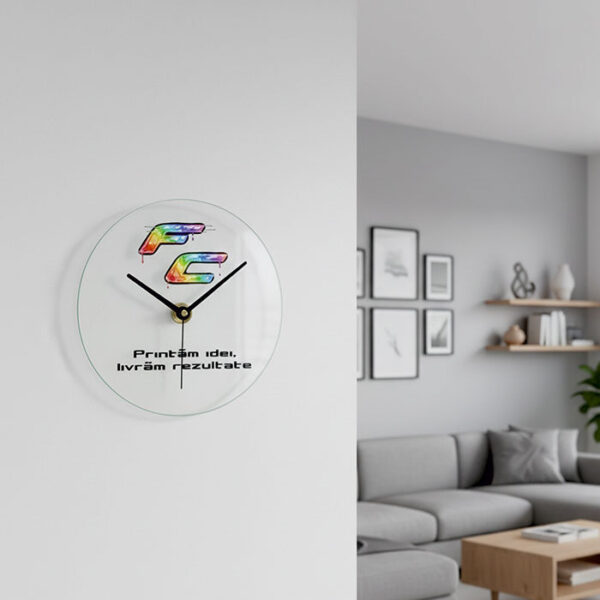 Ceas-sticla-3 Ceas de Perete din Sticlă Personalizat