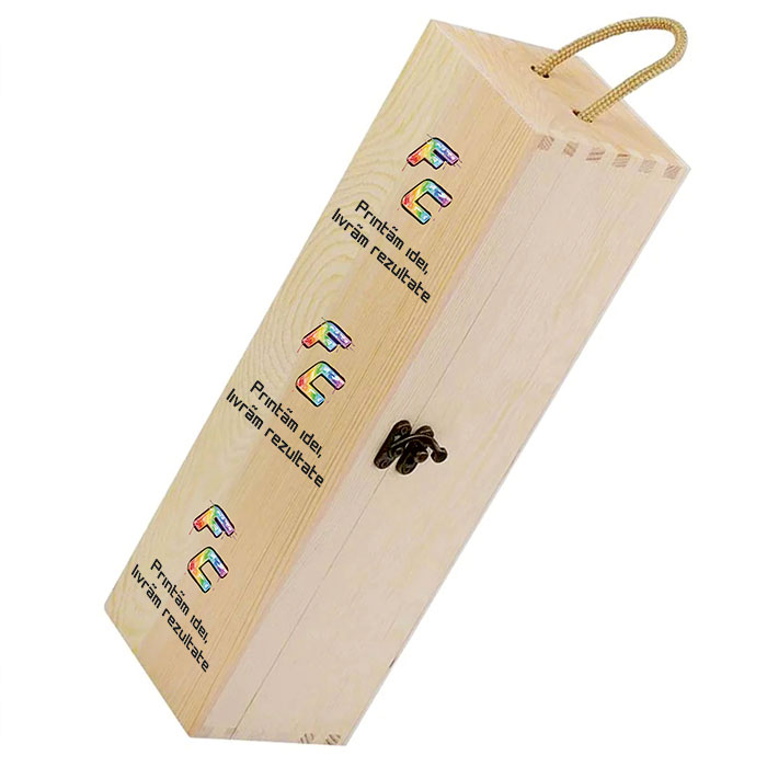 Cutie Personalizata din lemn pentru sticlă de vin