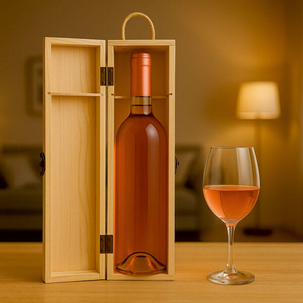Cutie Personalizata din lemn pentru sticlă de vin